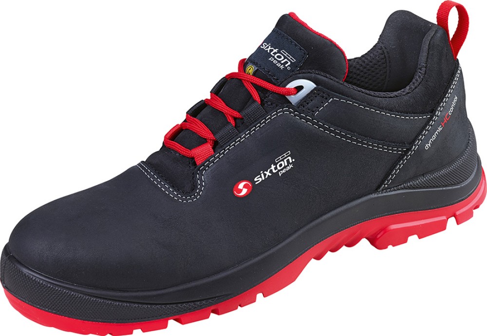 Metallfreie Sixton Agile S3S ESD Sicherheitshalbschuhe schwarz