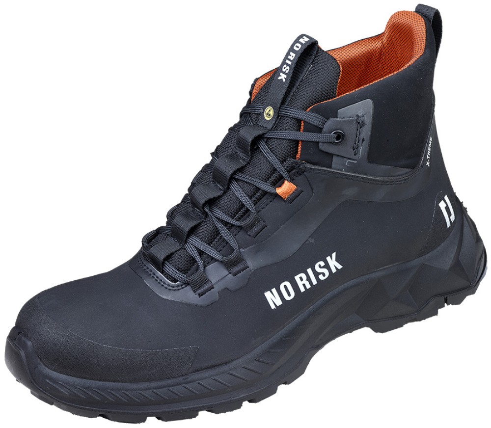 Metallfreie NO RISK X-TREME MID Sicherheitsschuhe Schwarz S3L ESD