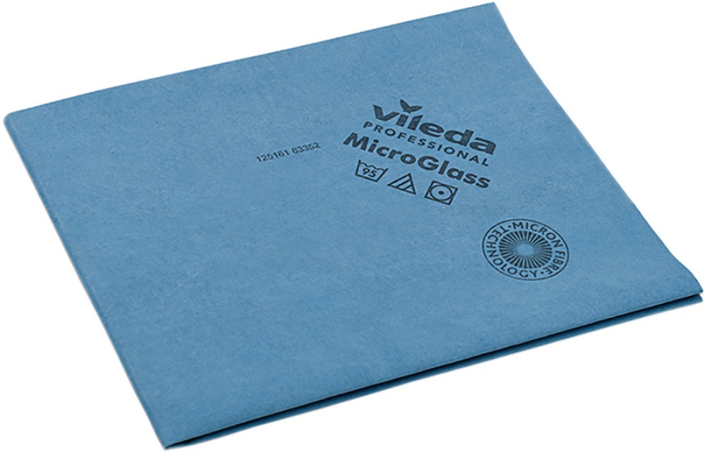 Vileda Mikrofaser-Gläsertuch 39x55 cm, blau, streifenfrei