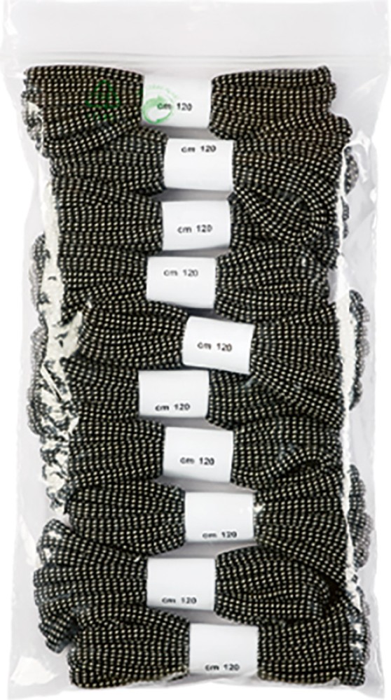 Qualitative schwarze und weisse Schnuerssenkel, 10 Paar Packung