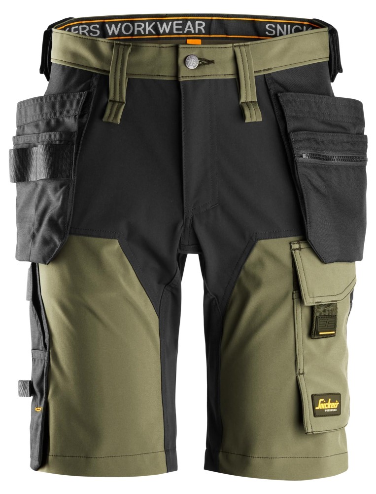 AllroundWork, 4-Wege-Stretch-Shorts mit Holstertaschen
