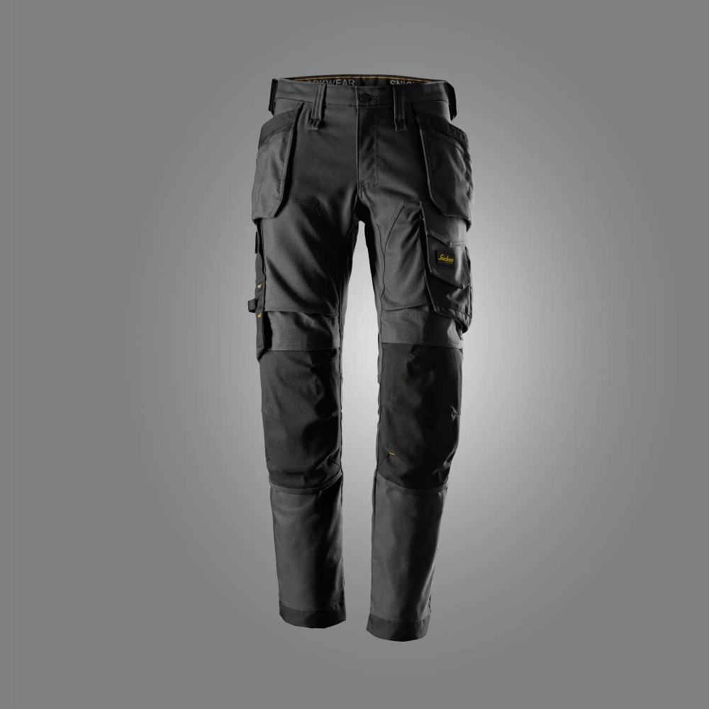 AllroundWork, Canvas Stretch Arbeitshose mit Holstertaschen