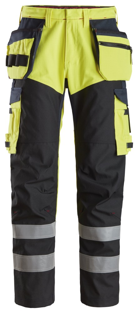 ProtecWork, Arbeitshose mit Schienbeinverstärkung, Holstertaschen, Warnschutzklasse 1