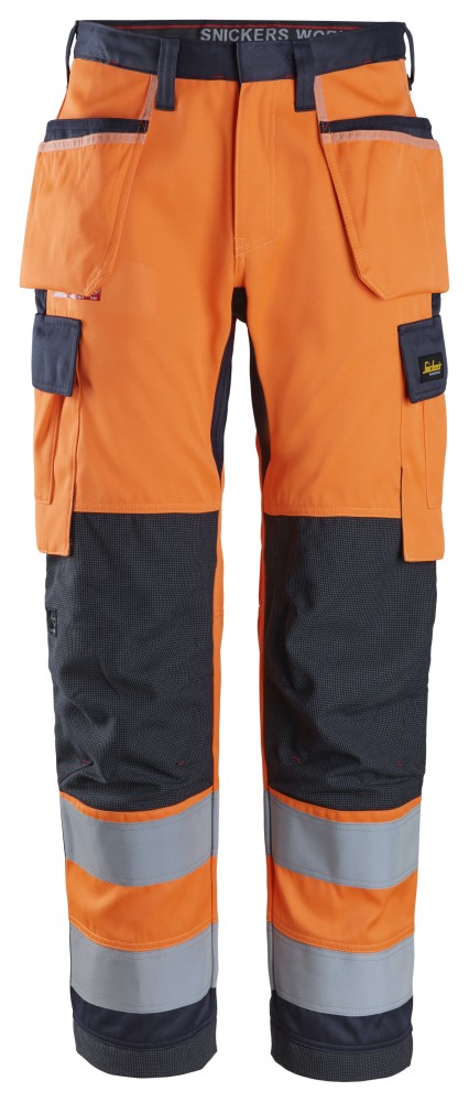 ProtecWork, Arbeitshose mit Holstertaschen, Warnschutzklasse 2