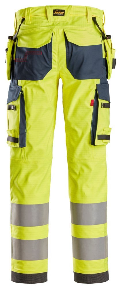 ProtecWork, Stretch-Arbeitshose, Holstertaschen, Warnschutzklasse 2