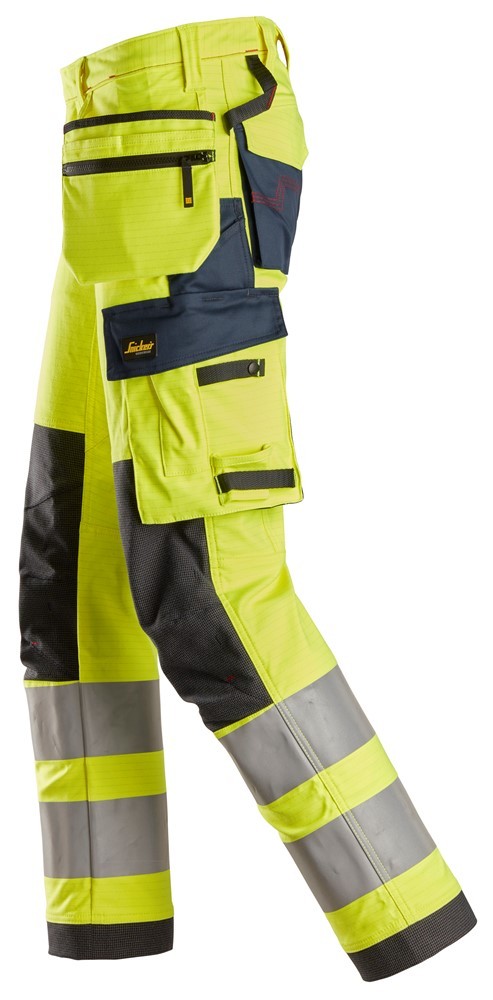 ProtecWork, Stretch-Arbeitshose, Holstertaschen, Warnschutzklasse 2