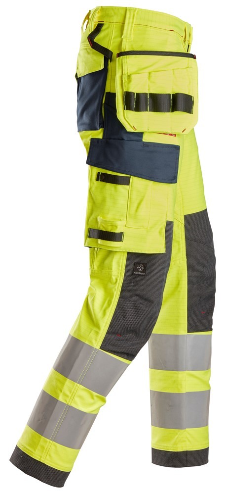 ProtecWork, Stretch-Arbeitshose, Holstertaschen, Warnschutzklasse 2
