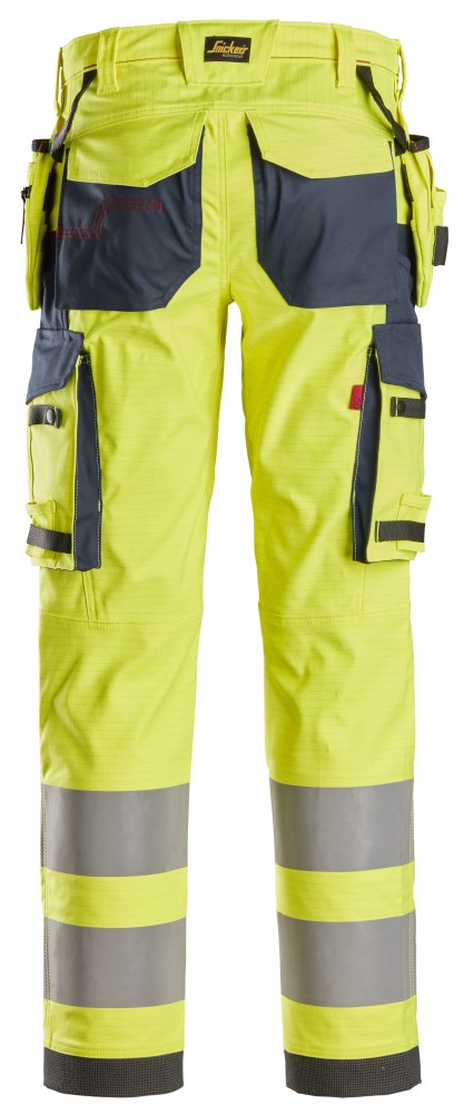 ProtecWork, Stretch-Arbeitshose, Holstertaschen, Warnschutzklasse 2