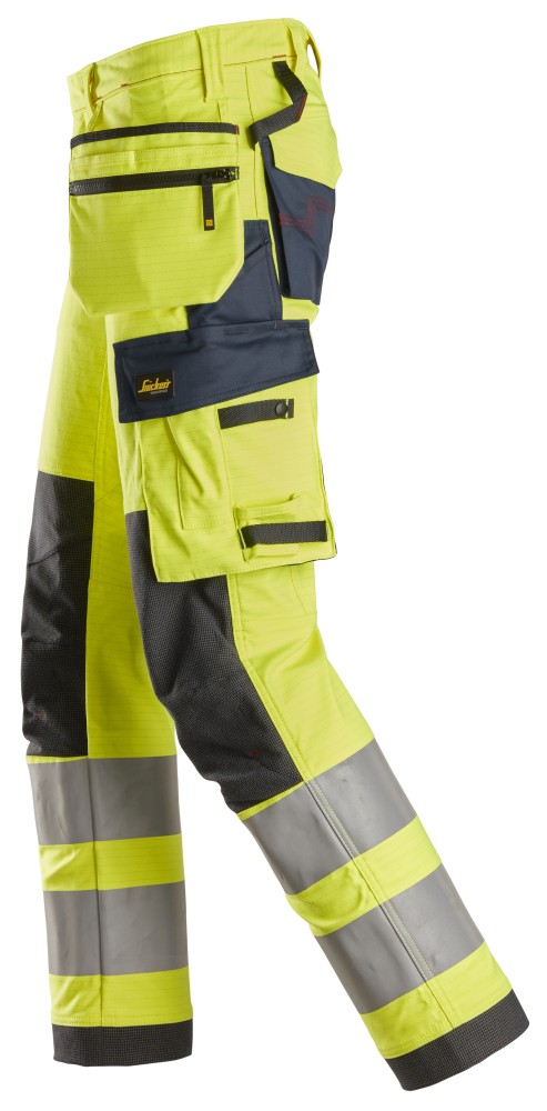 ProtecWork, Stretch-Arbeitshose, Holstertaschen, Warnschutzklasse 2