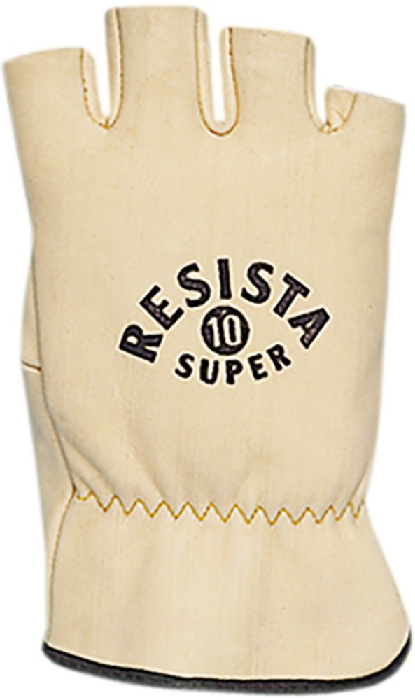 Beige Schutzhandschuhe RESISTA aus kernigem Narbenleder