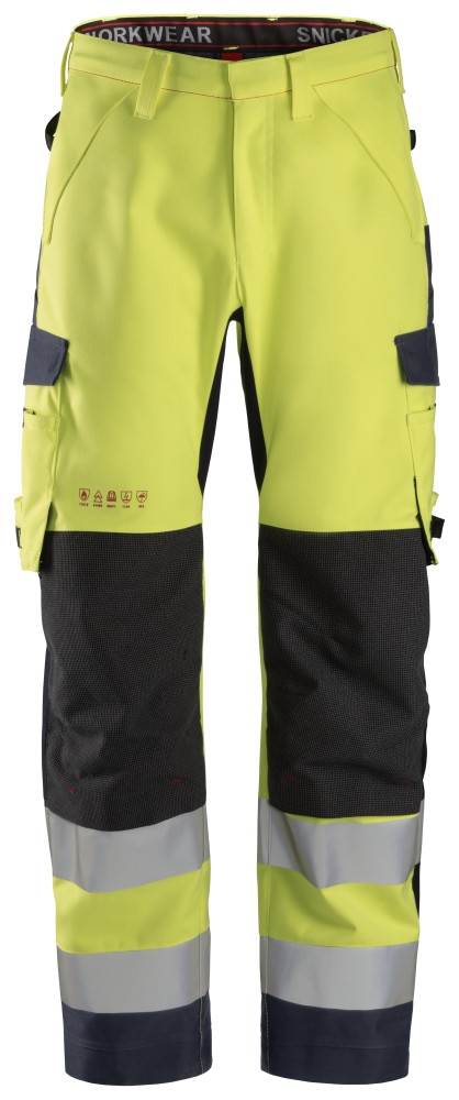 ProtecWork, wasserdichte Softshell-Hose, Warnschutzklasse 2