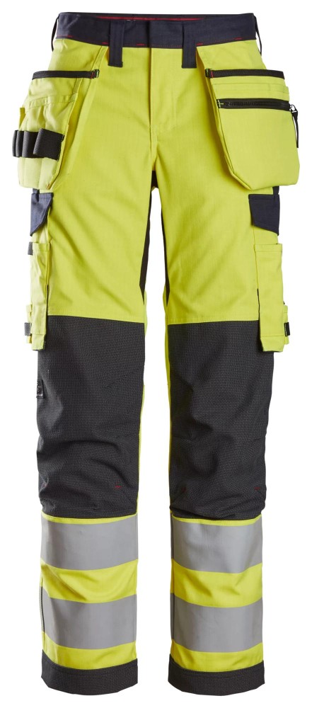 ProtecWork, Damenhose mit Holstertaschen, Warnschutzklasse 2