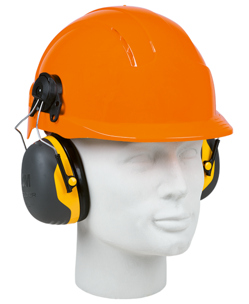 Leichter 3M PELTOR Helm-Gehörschutz X2P3E grau-gelb
