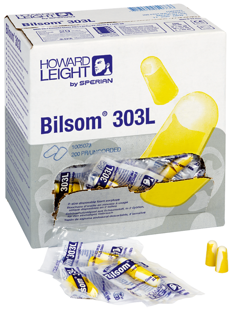 Honeywell Bilsom 303 Gehoerschutzstoepsel Gelb PU-Schaum L