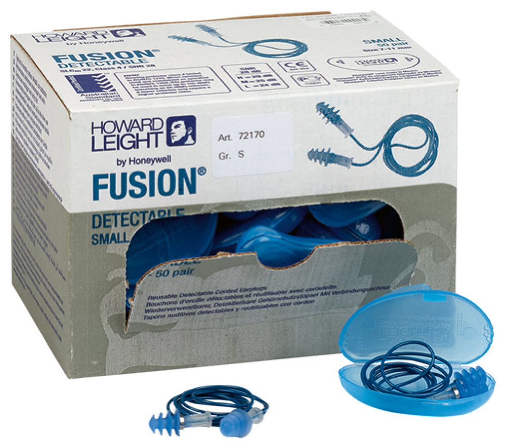 Detektierbare HONEYWELL Fusion Gehörschutzstöpsel, Grösse S, blau