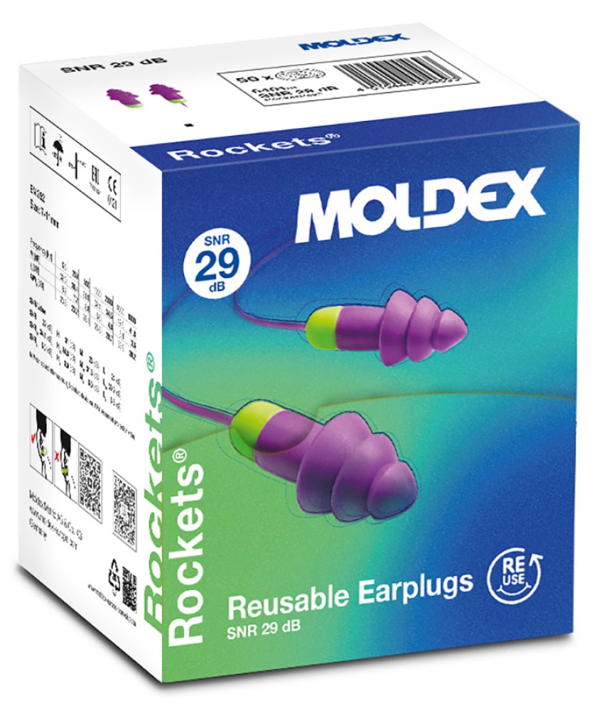 MOLDEX Gehoerschutzstöpsel ROCKETS CORD lila waschbar mit Kordel