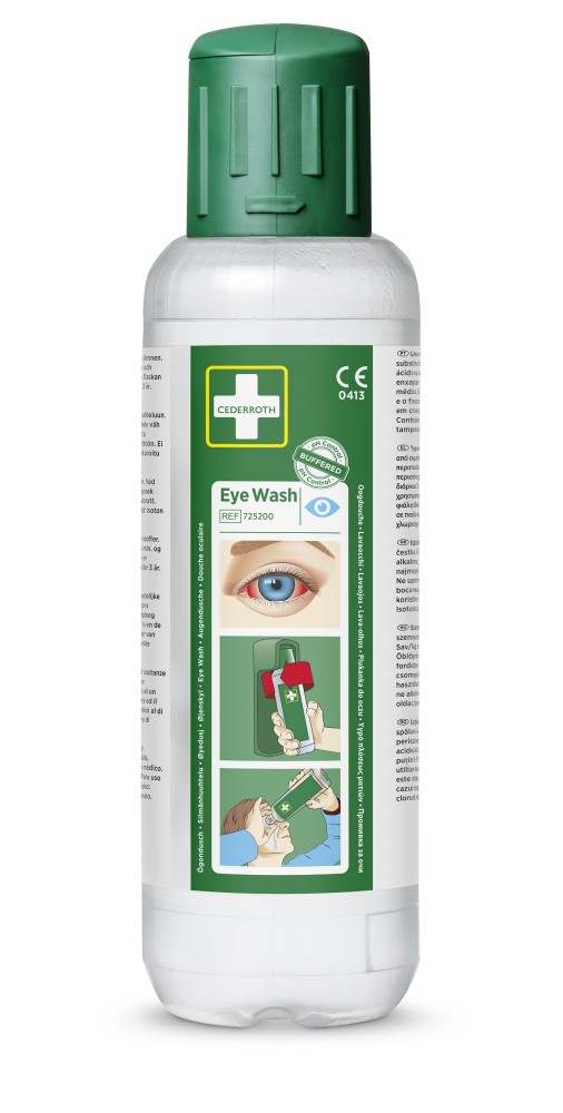 CEDERROTH Einweg Augenspuelflasche 0,5L sterile Kochsalzloesung