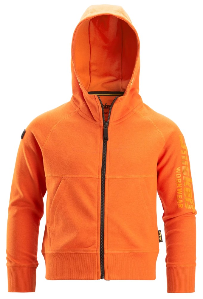 Junior-Kapuzenjacke mit durchgehendem Reißverschluss und Logo