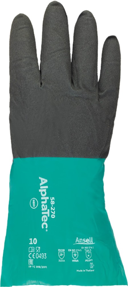 Ansell Alphatec Schutzhandschuhe, flexibel, grün/schwarz, nahtlos