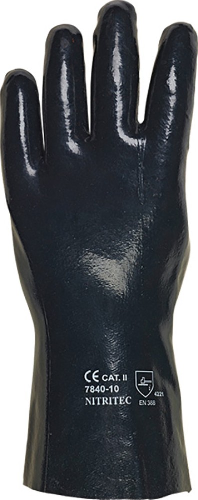 Nitrilbeschichtete Schutzhandschuhe Resista, dunkelblau, Grösse 10