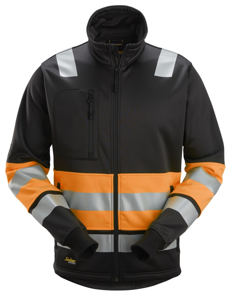 High-Vis, Jacke mit durchgehendem Reißverschluss, Warnschutzklasse 1