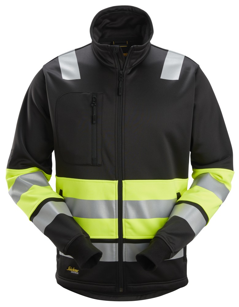 High-Vis, Jacke mit durchgehendem Reißverschluss, Warnschutzklasse 1
