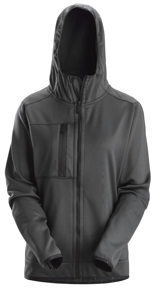 AllroundWork, Damen-Kapuzenjacke mit durchgehendem Reißverschluss