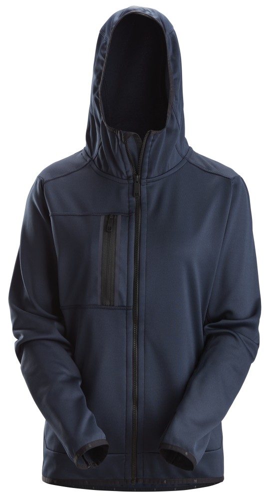 AllroundWork, Damen-Kapuzenjacke mit durchgehendem Reißverschluss