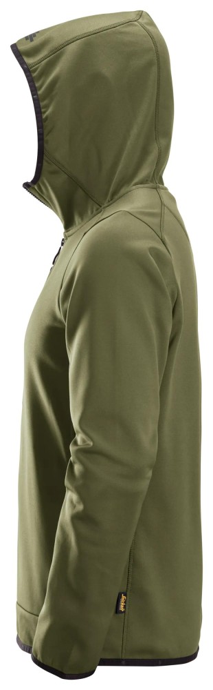 AllroundWork, Fleece-Kapuzenjacke mit durchgehendem Reißverschluss