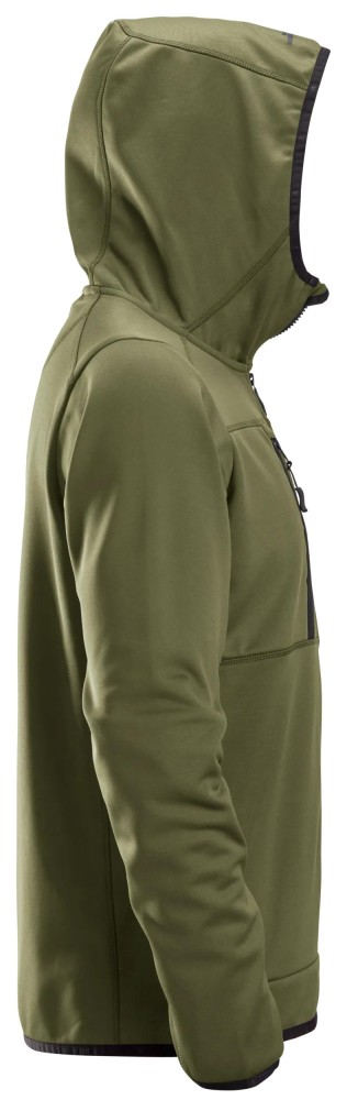 AllroundWork, Fleece-Kapuzenjacke mit durchgehendem Reißverschluss
