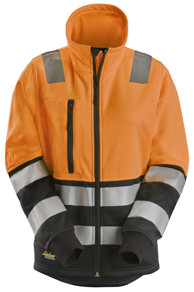 High-Vis, Damenjacke mit durchgehendem Reißverschluss, Warnschutzklasse 2