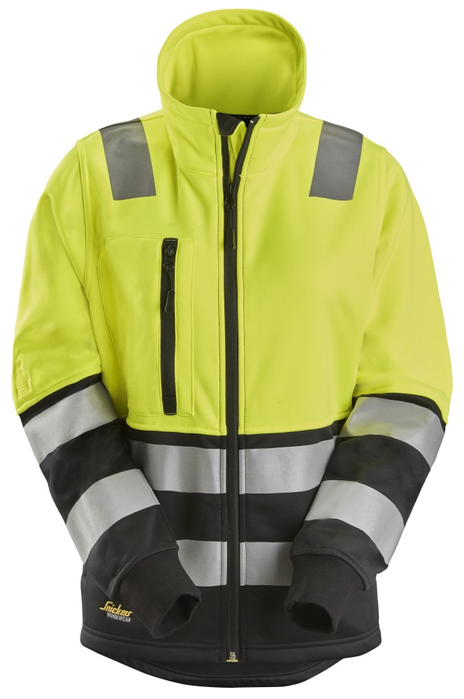 High-Vis, Damenjacke mit durchgehendem Reißverschluss, Warnschutzklasse 2