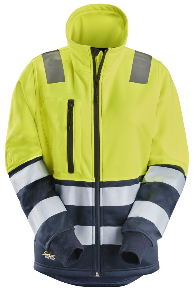 High-Vis, Damenjacke mit durchgehendem Reißverschluss, Warnschutzklasse 2