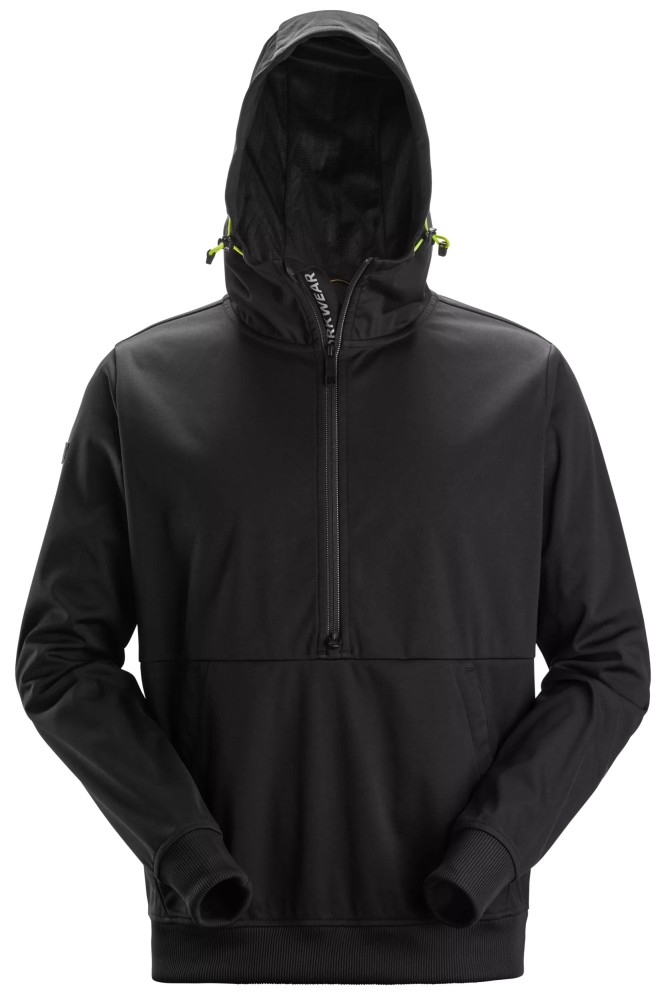 FlexiWork, Windblocker Stretch-Hoodie mit Halbreißverschluss