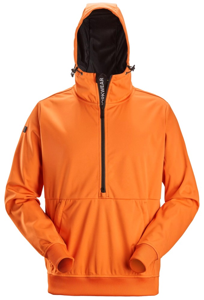 FlexiWork, Windblocker Stretch-Hoodie mit Halbreißverschluss