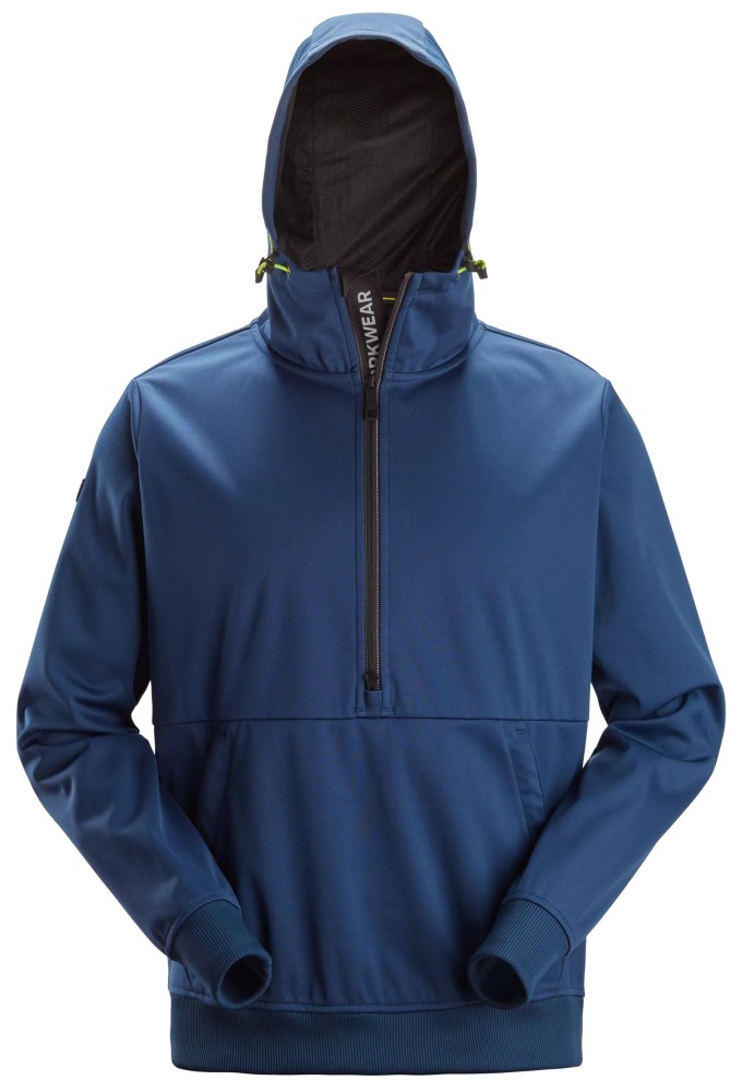 FlexiWork, Windblocker Stretch-Hoodie mit Halbreißverschluss