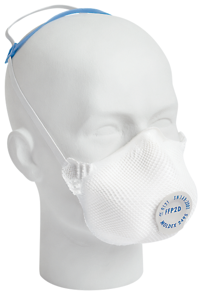 Ergonomische MOLDEX Einweg-Partikelmaske FFP2 mit Ventil, 20 Stück