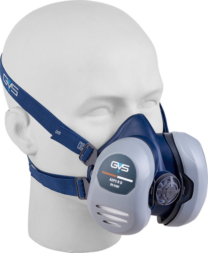 Leichtes GVS Halbmasken-Set mit A2P3 Partikelfiltern, TPE