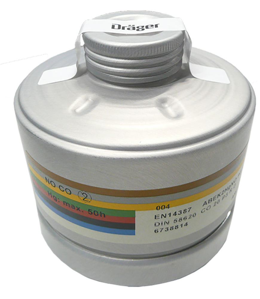 DRÄGER Kombinations-Gasfilter A2B2E2K2/Hg/NO/CO/P3 Schutzmaske