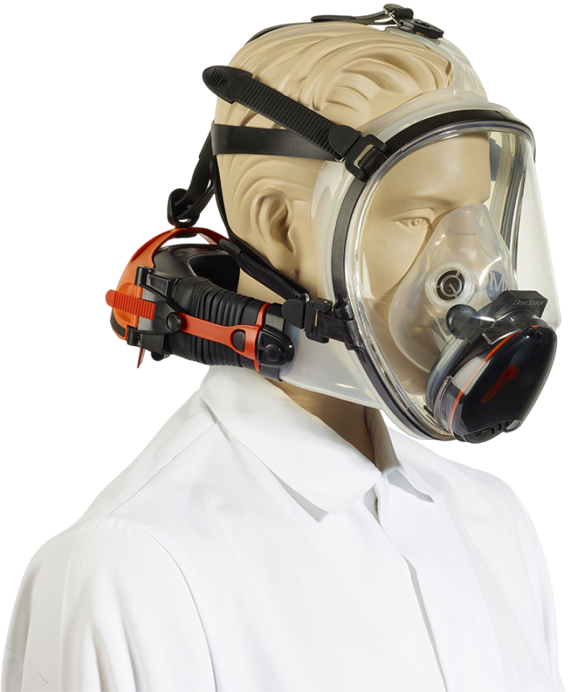CLEANSPACE Vollmaske aus weichem Silikon mit hohem Atemschutz