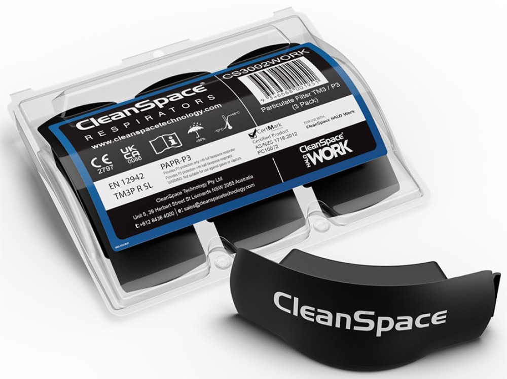 CleanSpace WORK Partikelfilter TM3 P3 – 3er Pack Atemschutz