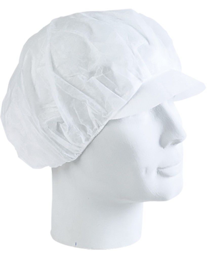 Einweg-Hygienehaube mit Schirm HYGONORM, luftdurchlässig, weiss