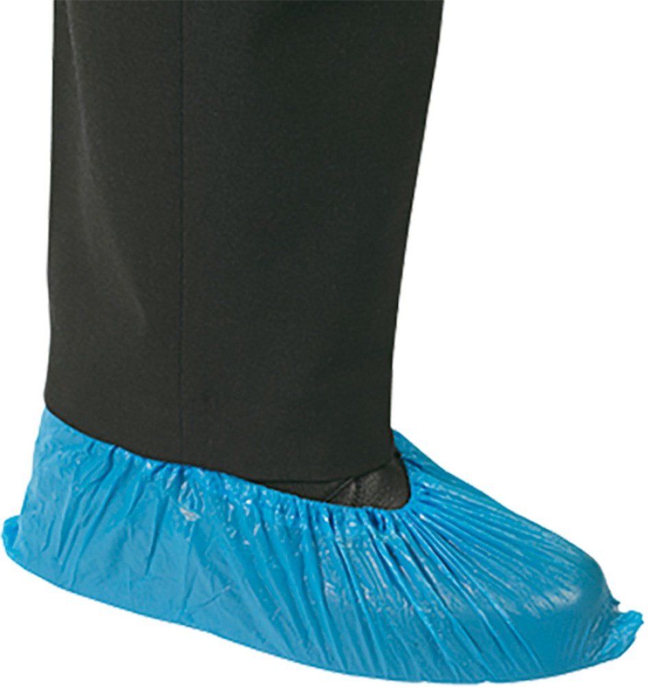 Hygostar Einweg-Überziehschuhe blau, elastischer Rand, 100 Stk.