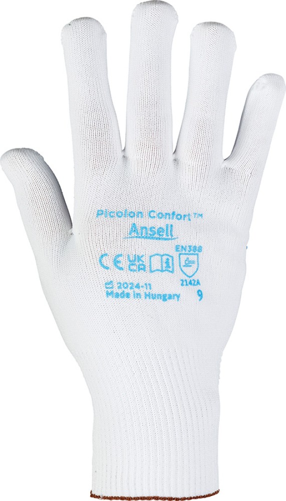 Ansell PICOLON CONFORT Schutzhandschuhe mit PVC-Noppen, weiss