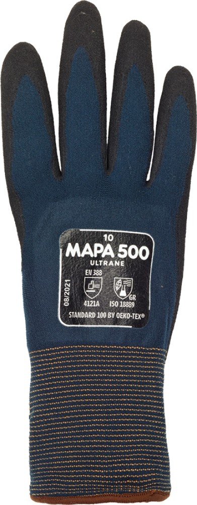 MAPA Ulrane 500 Schutzhandschuhe Nitrilbeschichtet, Dunkelblau