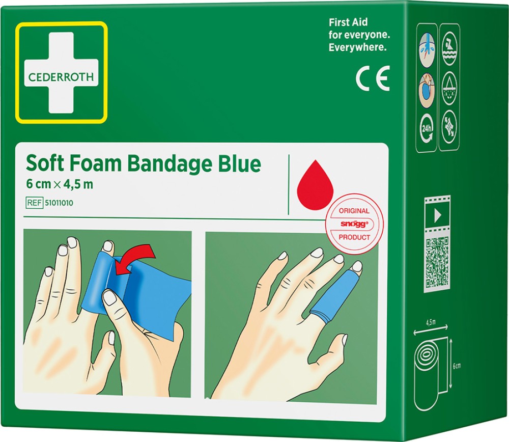 CEDERROTH Soft Foam Spezialverband, blau, 6x4,5 m, 1 Stück