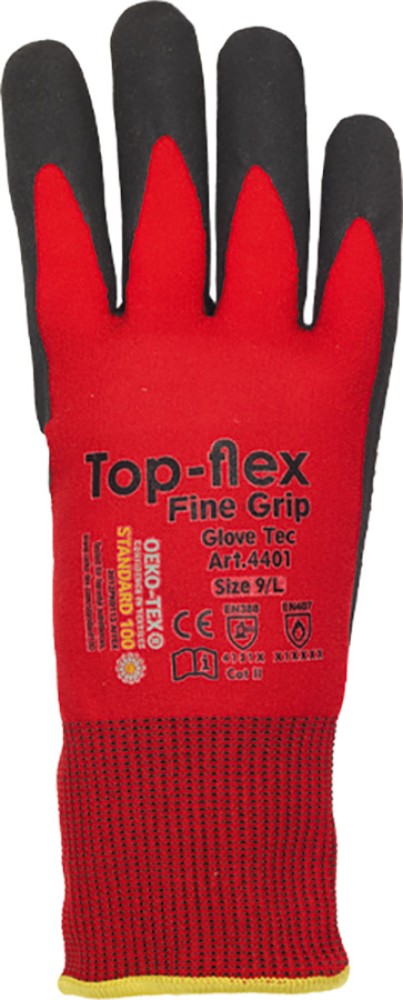 Resista Schutzhandschuhe TOP-FLEX, rot, Nitrilbeschichtung, elastisch
