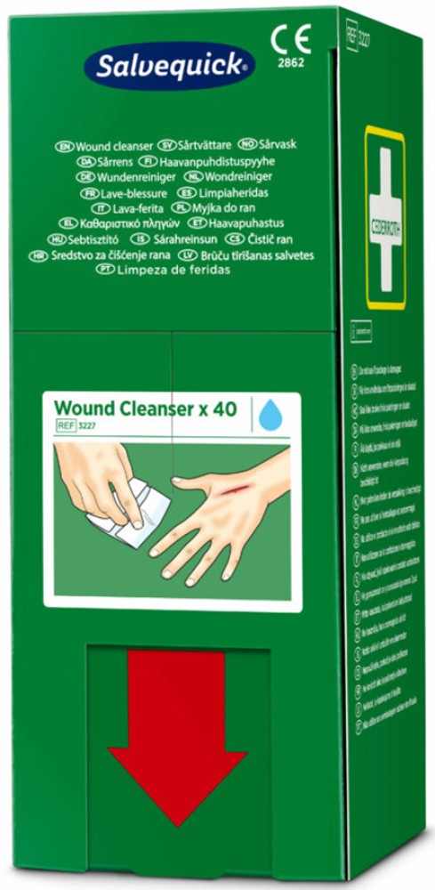 SALVEQUICK 40er-Pack Wundreinigungstuechlein 11x12 cm