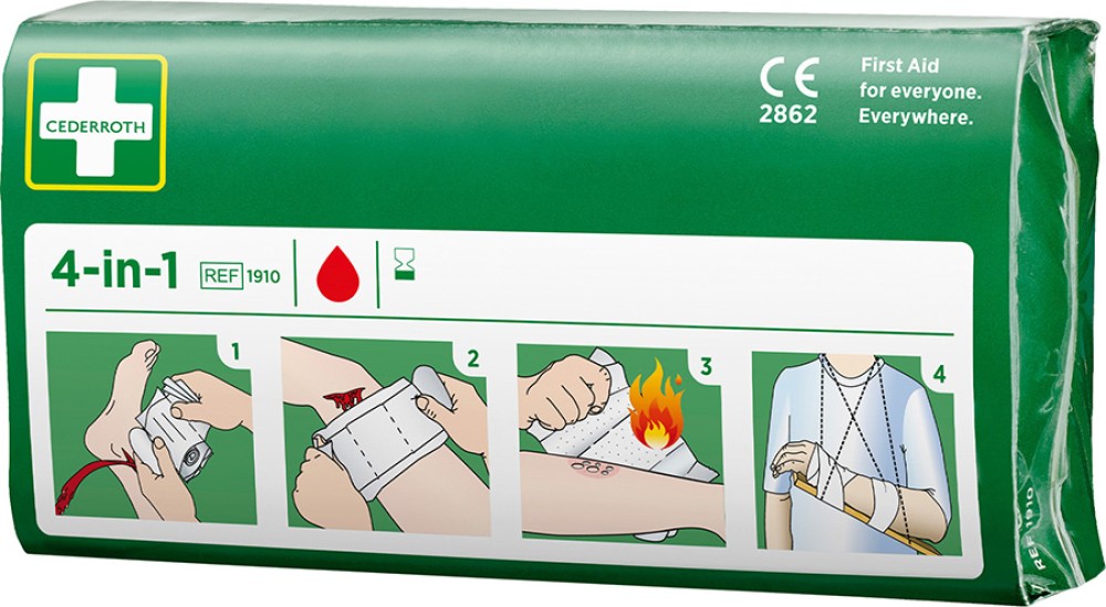 CEDERROTH Universalverbandset 4-in-1 mit Spezialpad und Binden