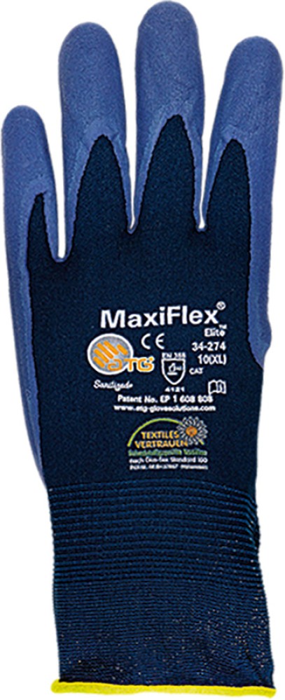 ATG MAXIFLEX ELITE Schutzhandschuhe mit Mikro-Schaumbeschichtung